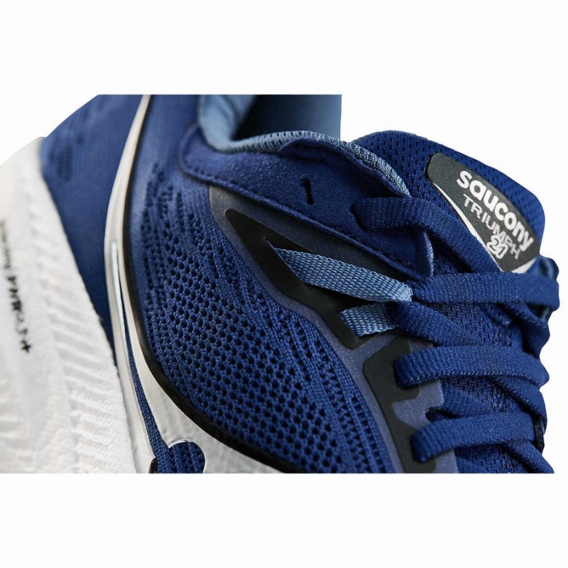 Saucony Triumph 21 Miesten Juoksukengät Indigo Mustat | Suomi S35427-H06