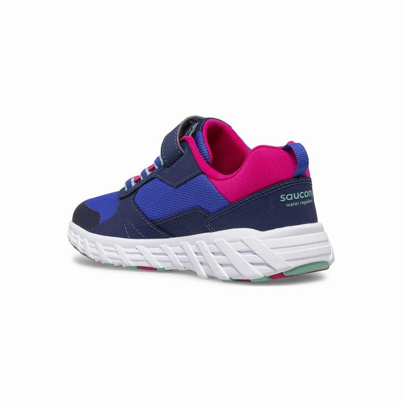 Saucony Tuuli Shield 2.0 A/C Sneaker Lasten Juoksukengät Sininen Pinkki | Suomi S02137-U57